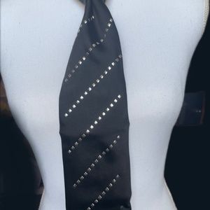 Black Tie with silver squares